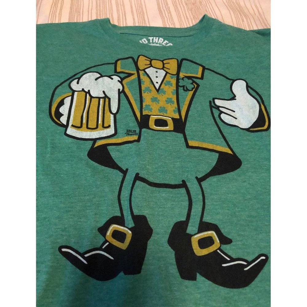 Men's Size Medium Solid Threads Saint Patricks Da… - image 3